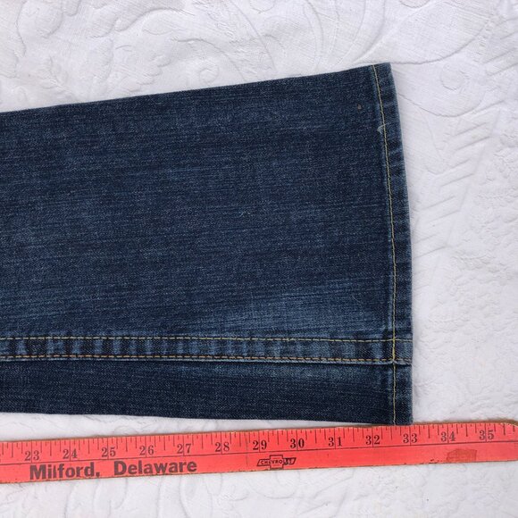 VTG Bebe Jeans Logo Size 27 Flared Leg Rhinestone Bling Y2k Made in the USA - Picture 6 of 7